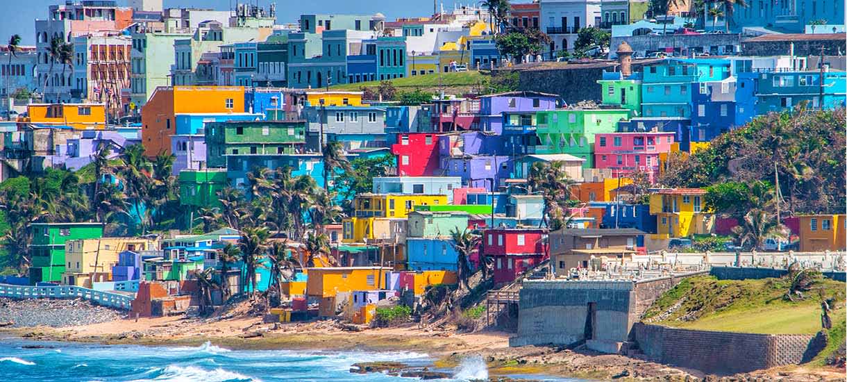 colorful houses in San Juan, Puerto Rico