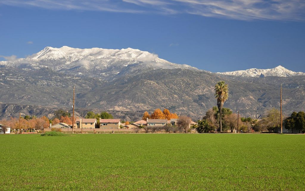 Beaumont, CA with view of the mountains