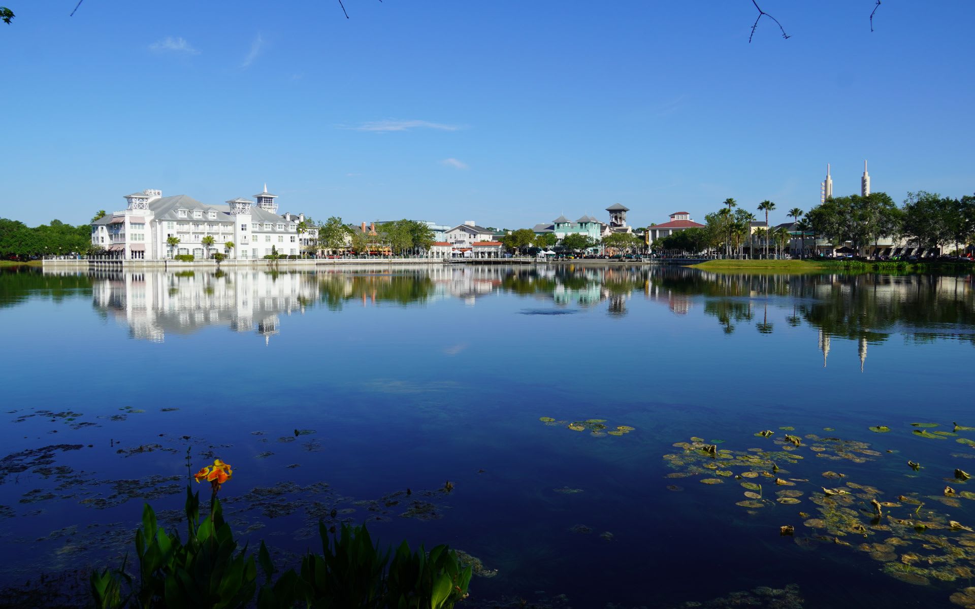 Beautiful panomaric photo of Town Center at Celebration, Florida