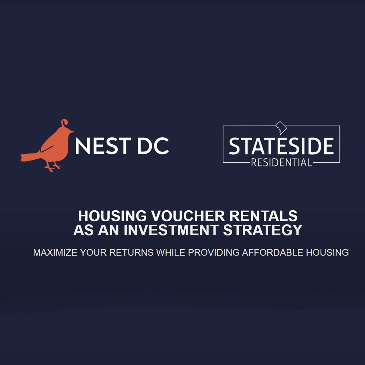 Housing Voucher Rentals as an Investment Strategy with Stateside Residential and Nest DC