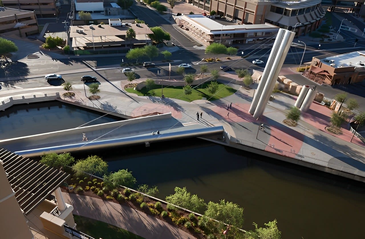 Soleri Bridge and Plaza at the Scottsdale Waterfront, Treasured Public Art