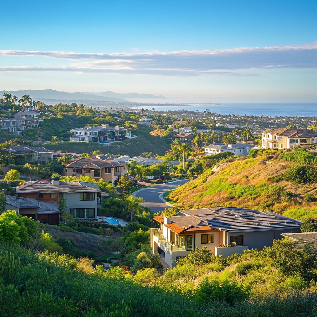 Hilltop homes with ocean views in Rancho San Clemente