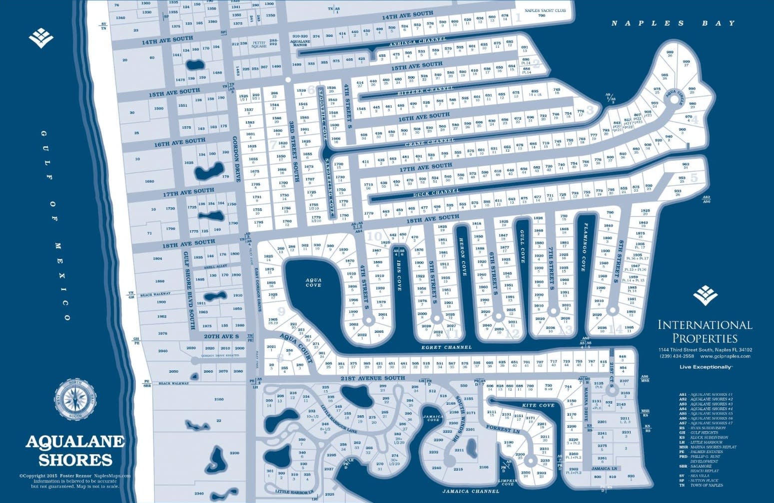 Aqualane Shores Map