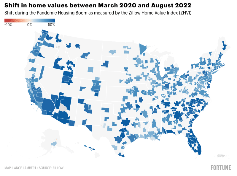 The home price correction is spreading—this interactive map shows if your local housing market