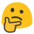 Thinking face emoji.