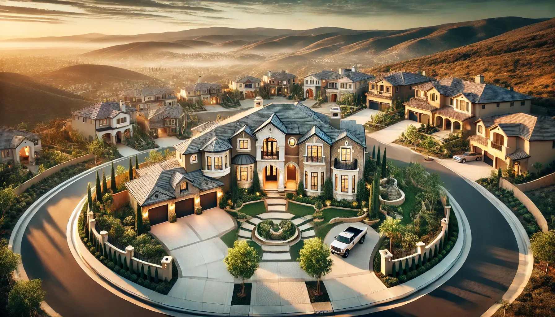 Pacific Ridge homes aerial, Aliso Viejo
