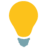 Yellow light bulb icon