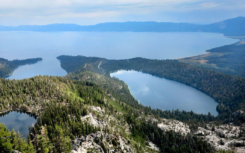 Cascade Lake near Lake Tahoe, aerial photo, California, #38211