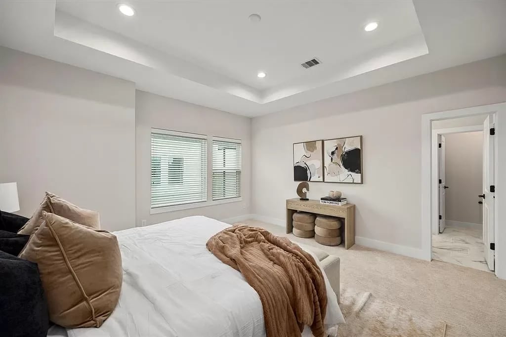 large bed in a model home