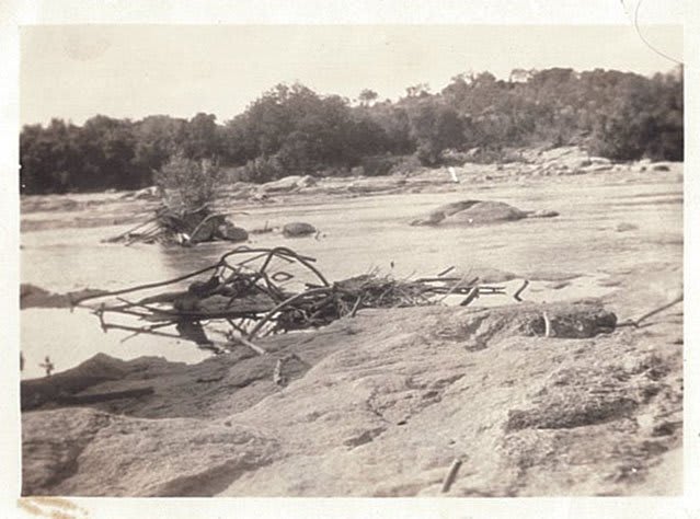 Colorado River at Drace Property Before Lake LBJ Was Formed