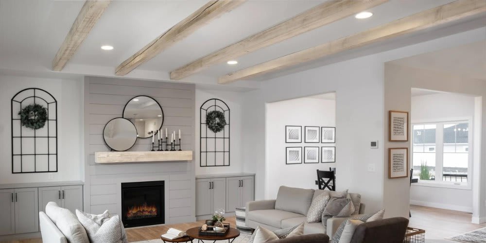 White Wood Beams