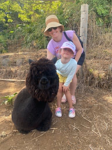 Danielle at the Maui Animal Farm