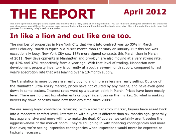The Meier Report - April 2012