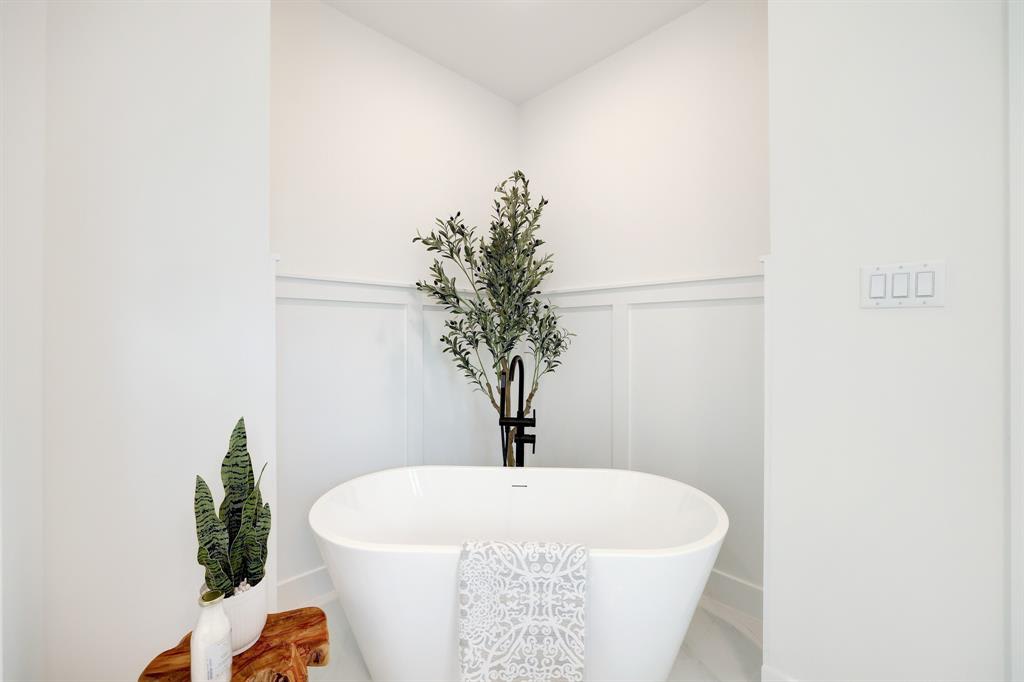 large tub in a master bathroom 