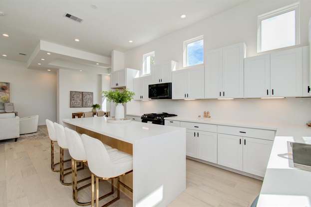 kitchen with white cabinets 