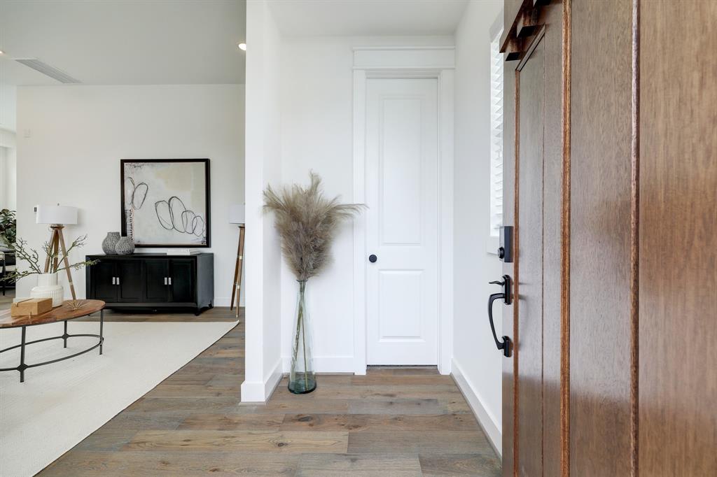 entryway to a newly built townhome 