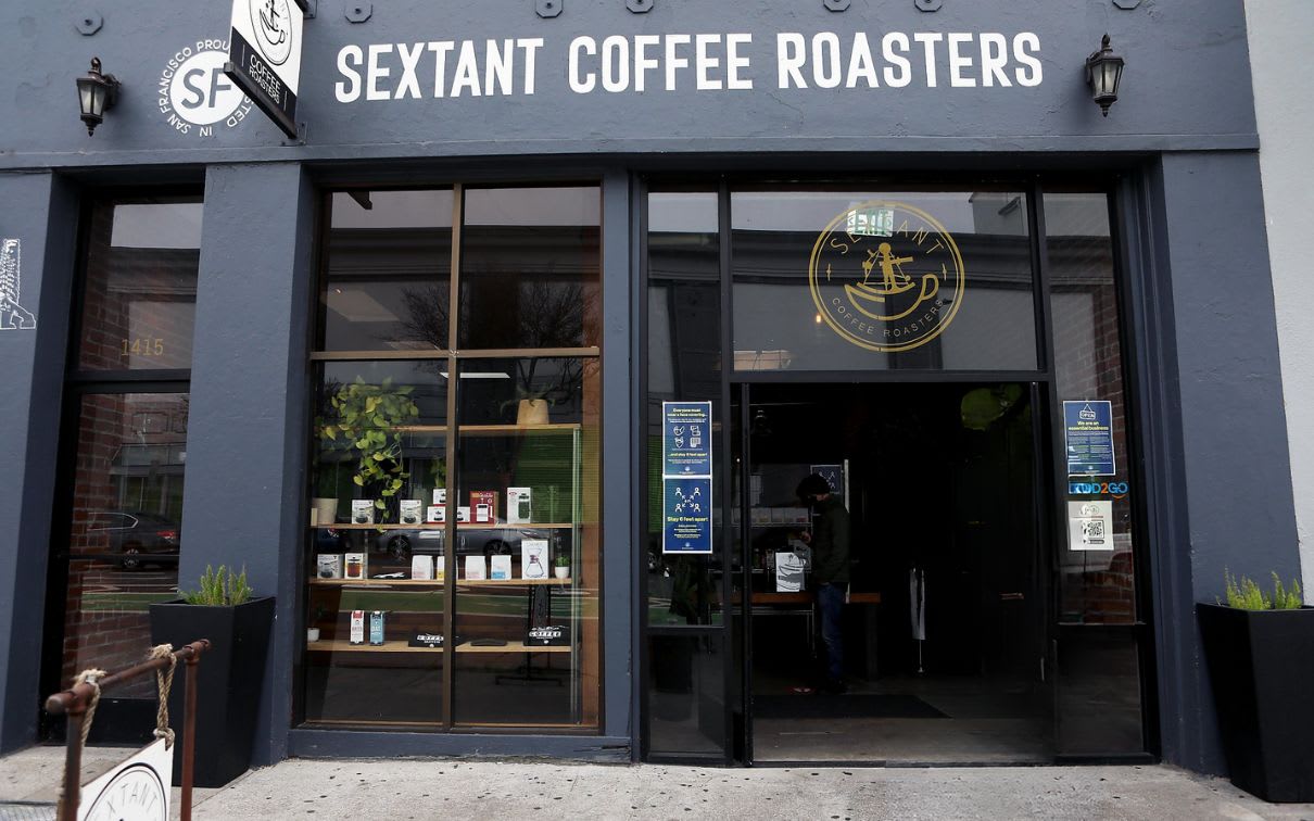 Sextant Coffee Roasters,&nbsp;a popular coffee shop in San Francisco's SoMa district.