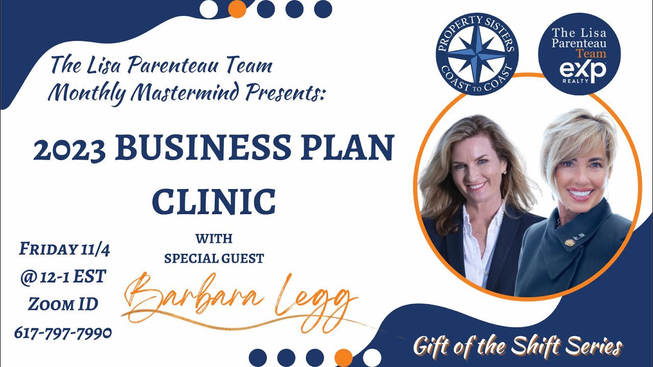 2023 Business Plan Clinic ~ Barbara Legg!