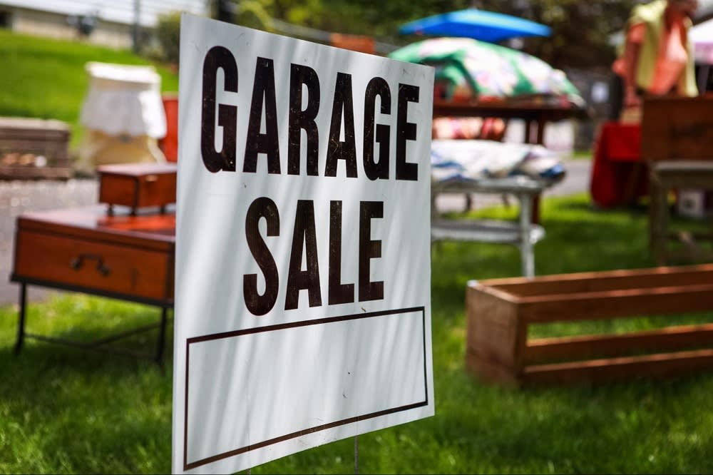 Declutter with a garage sale