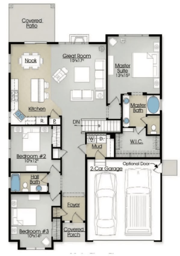 The Cutler (3 Bedrooms on main floor)