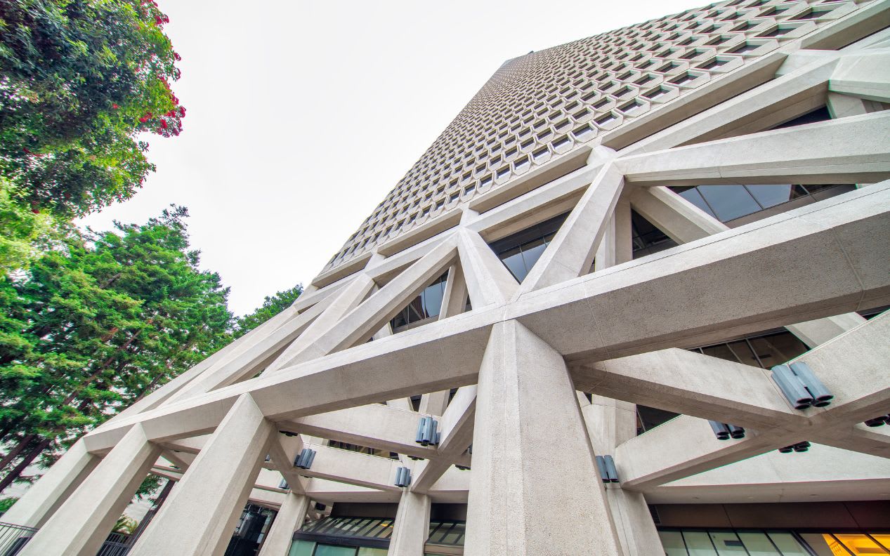Street viewo of Transamerica Pyramid