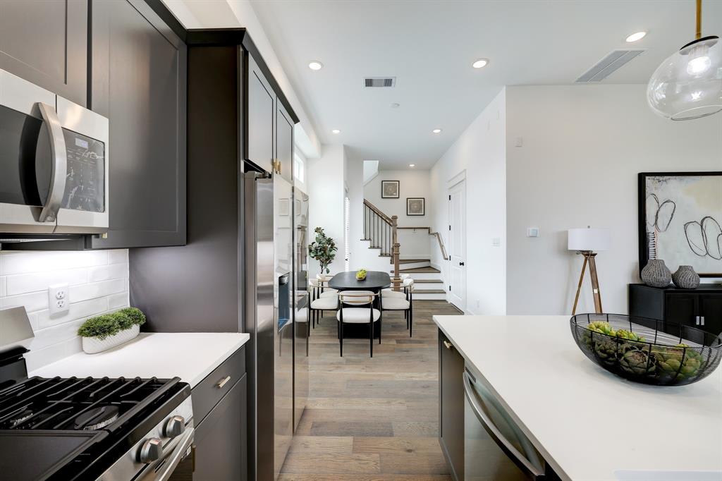 kitchen space in a model home 