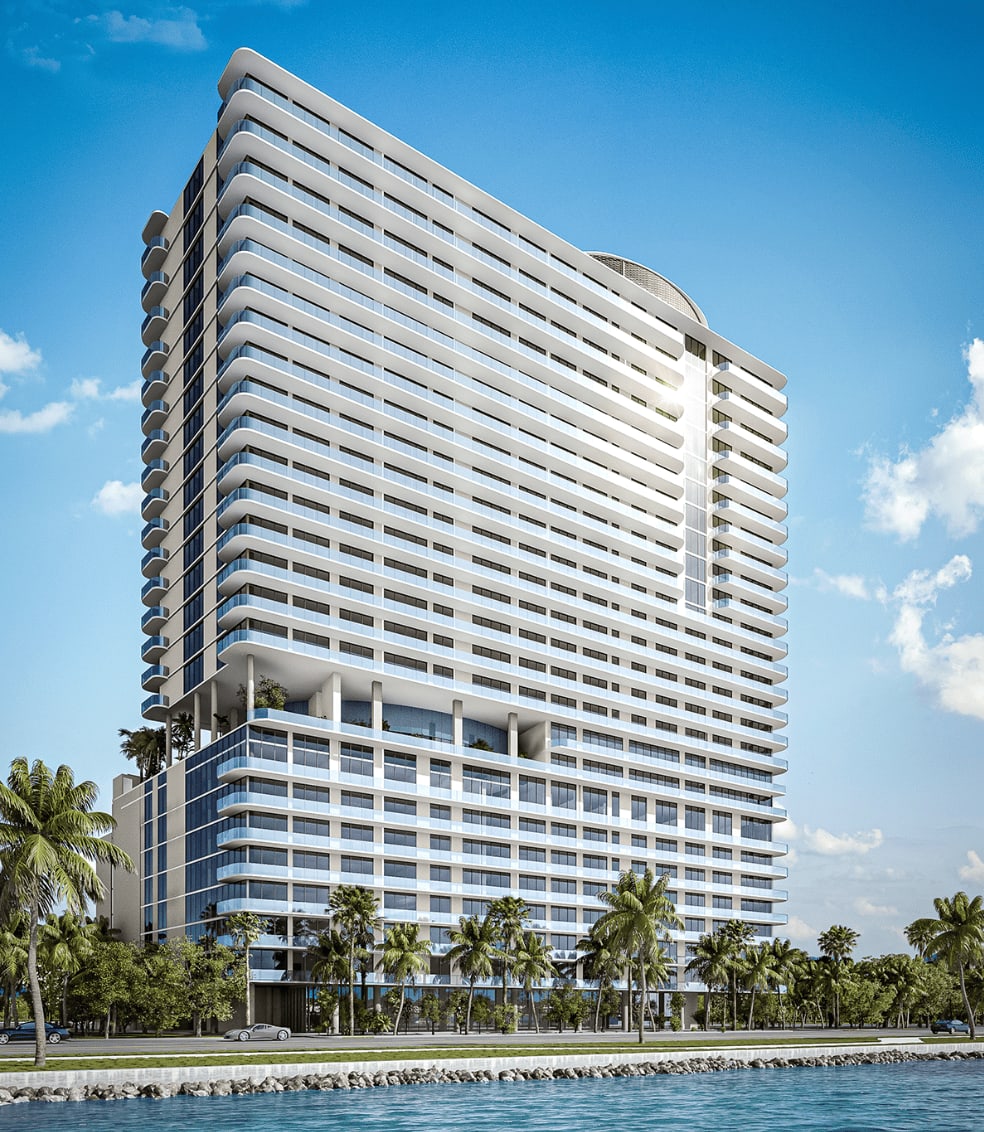 Ritz-Carlton Residences West Palm Beach rendering of outside of building