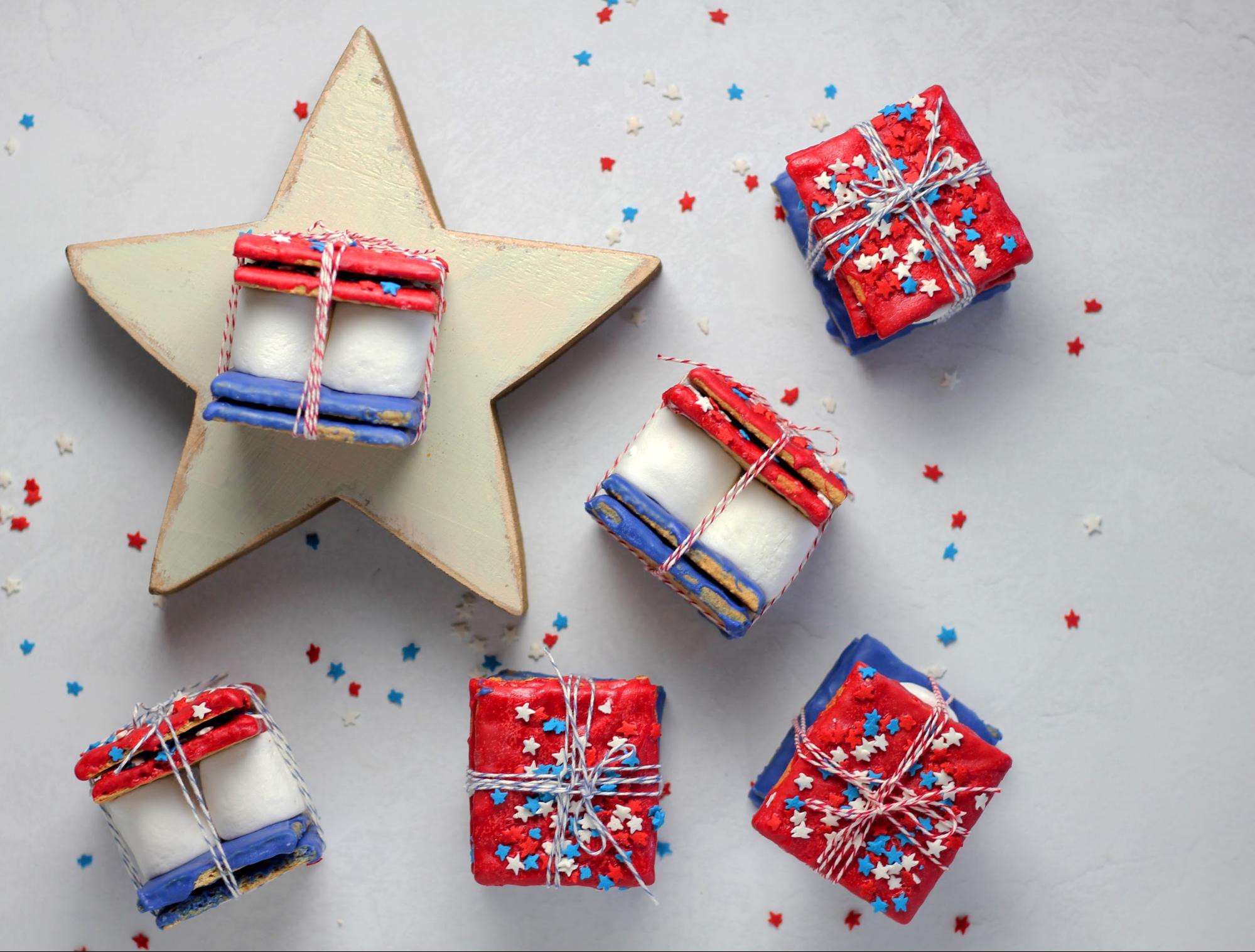 4th of July colored smores