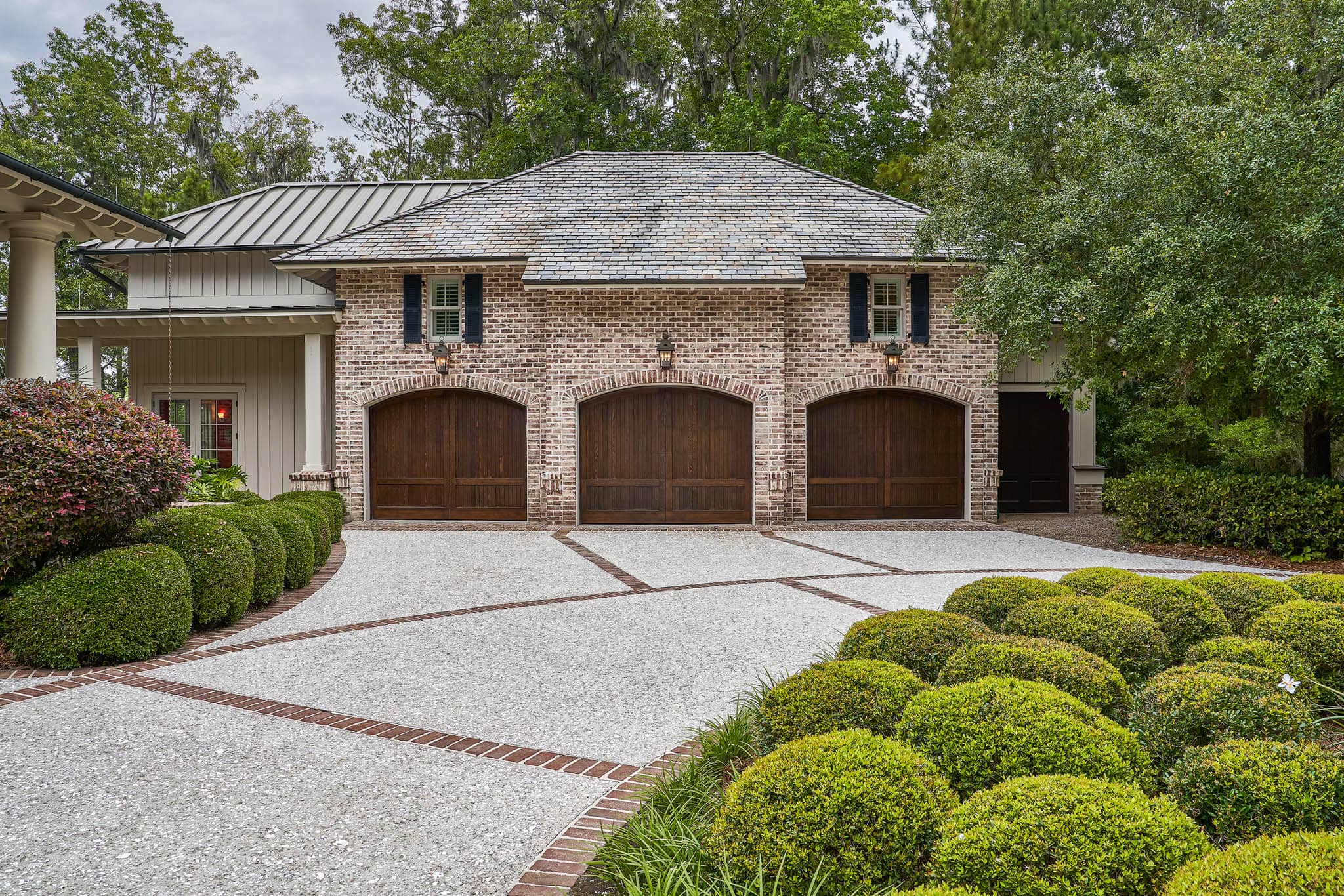 Driveway leading up to garage