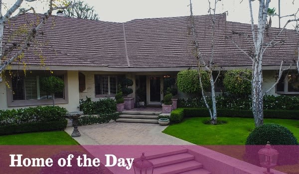 Traditional-Style House has a Garden Setting in Beverly Crest