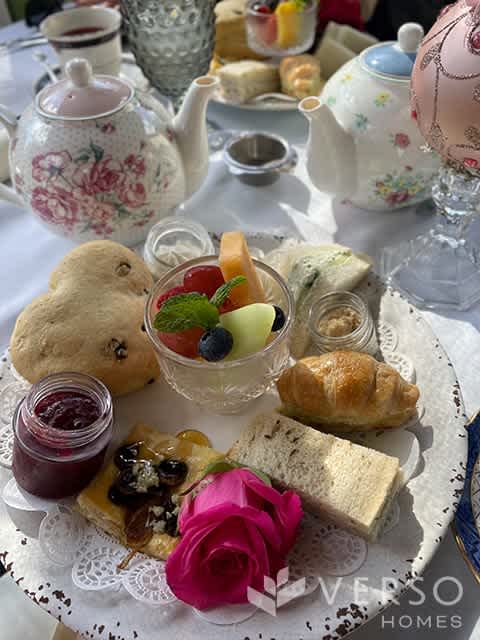 High tea service at The Tea House on Los Rios