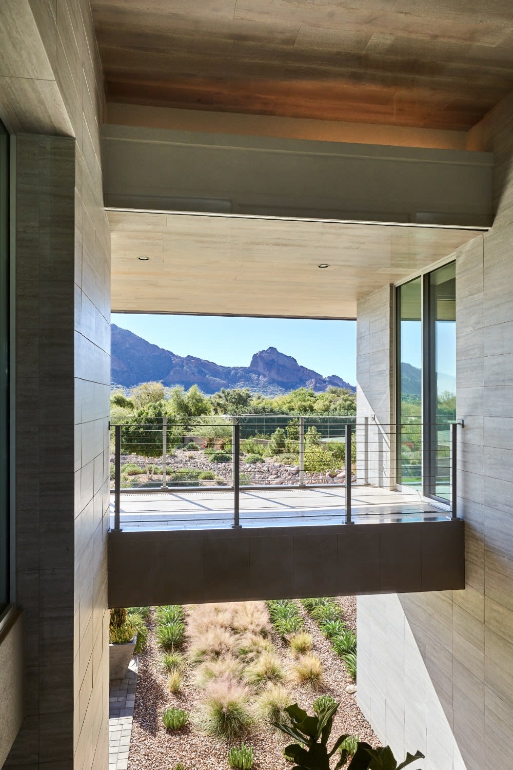 Luxury modern custom estate with mountain and desert views