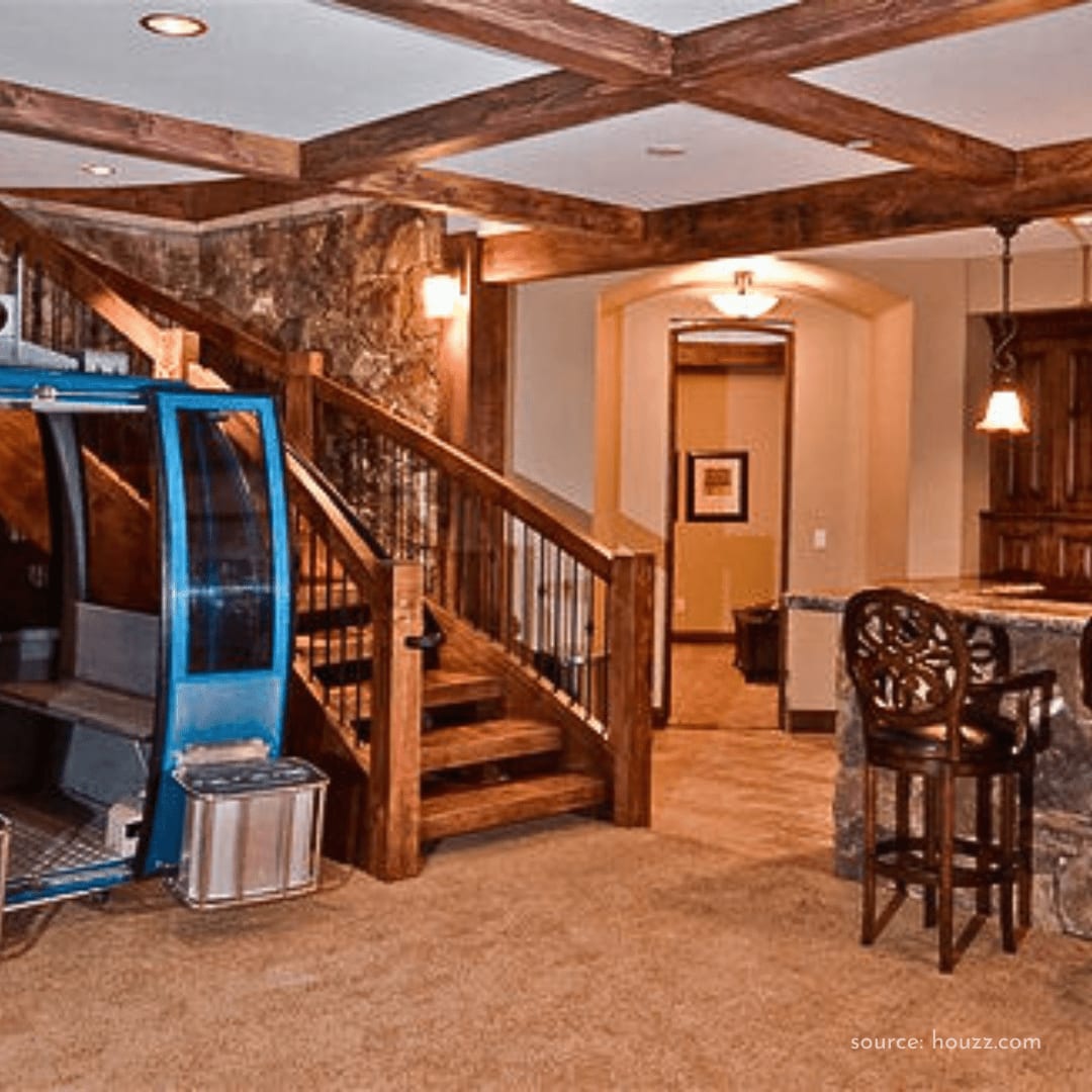 Ski Lodge Inspired Man Cave