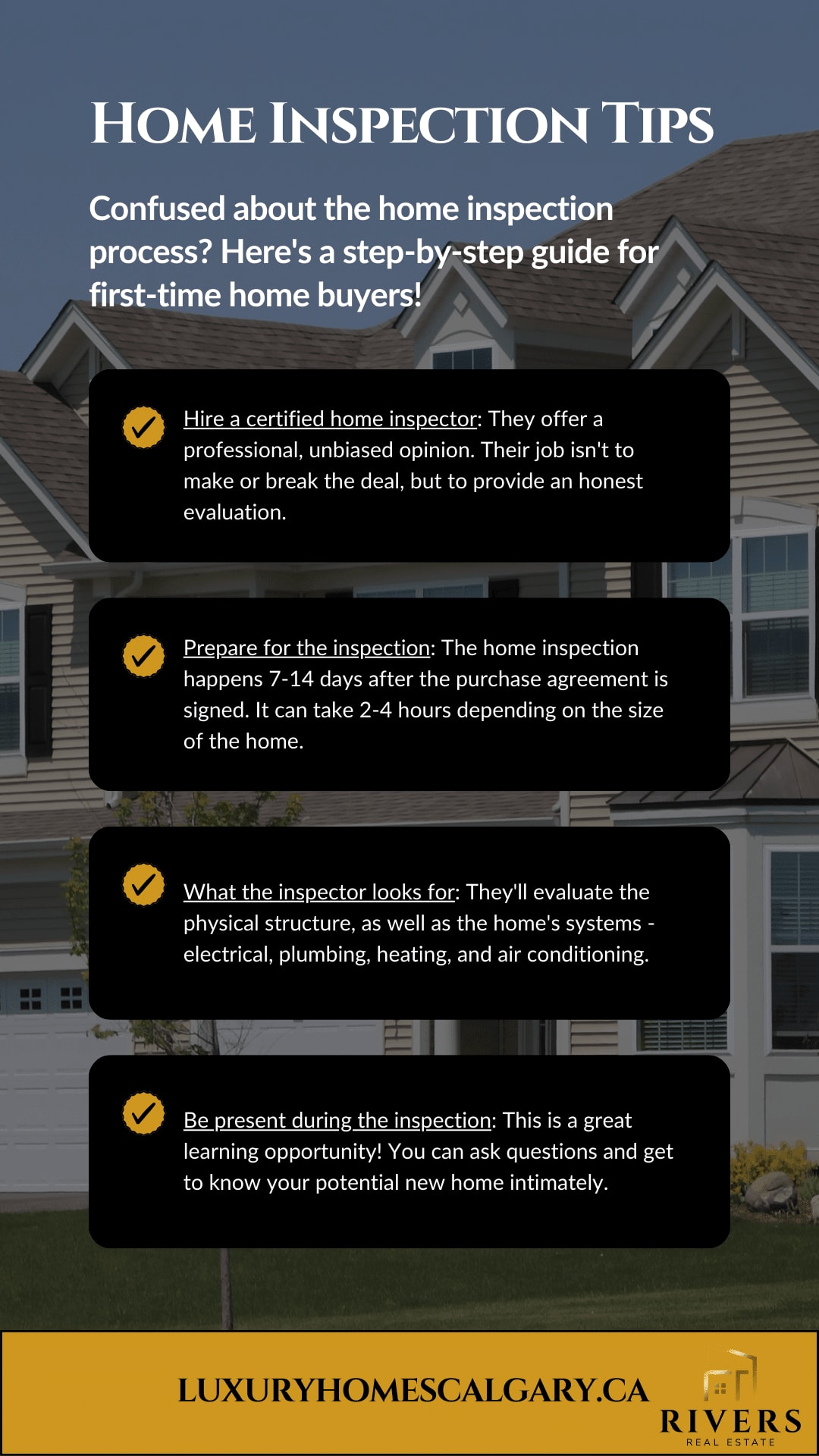 A list of home inspection tips for Calgary home buyers