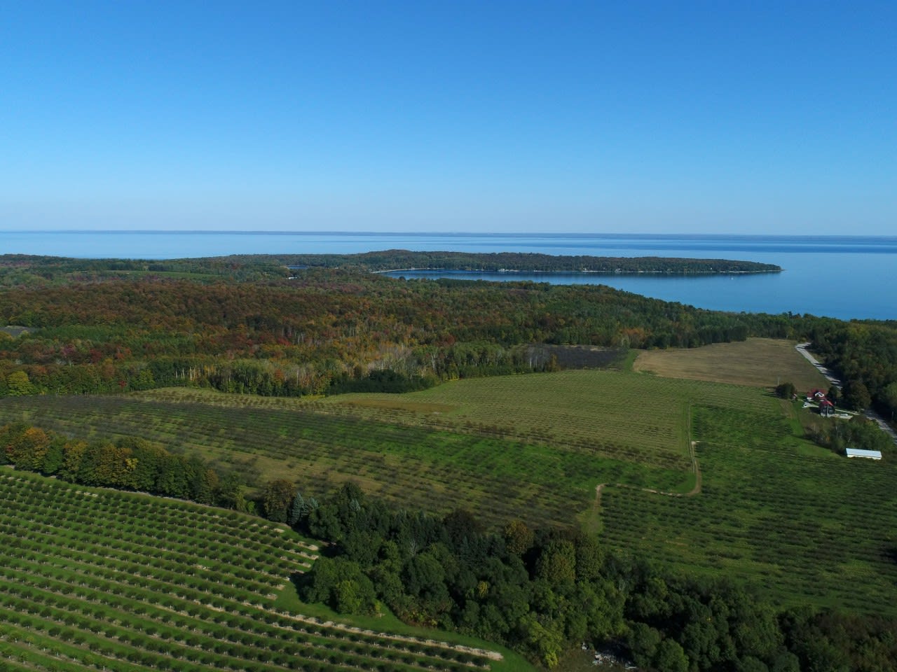 Omena Point Lake Michigan Aerial