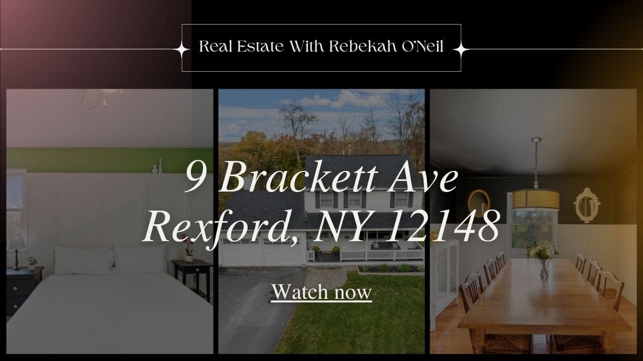 New Listing at 9 Brackett Ave, Rexford, NY 12148 ~ Listed by Rebekah O'Neil