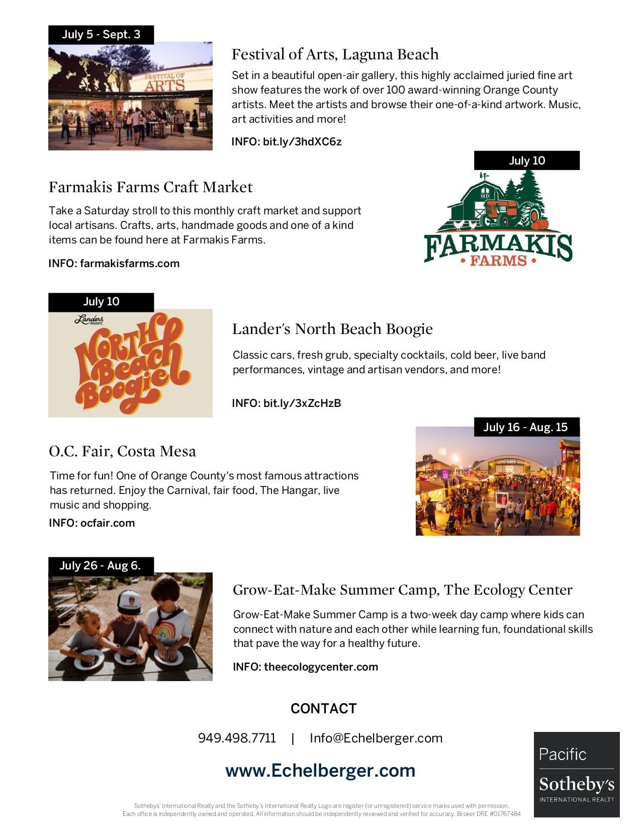 July 2021 Local Calendar of Events Blog Echelberger Group