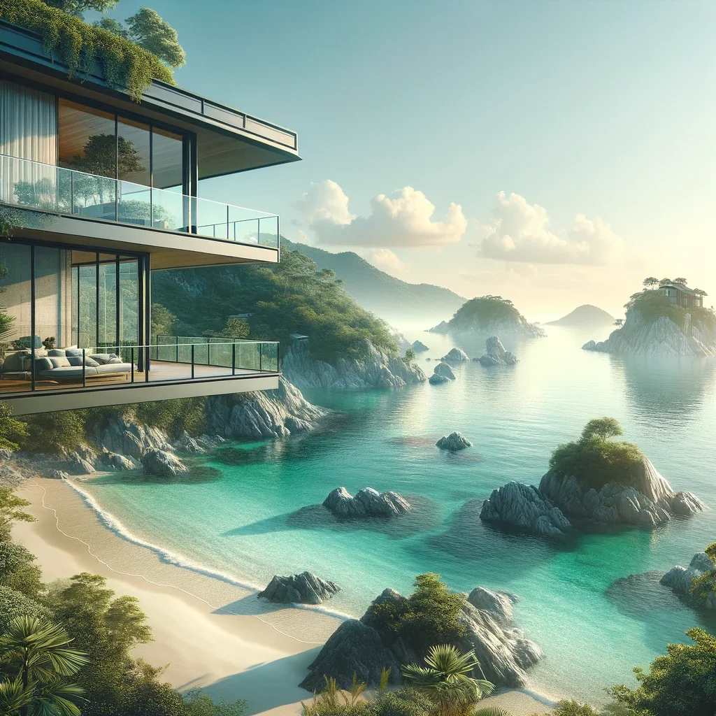 Three Arch Bay neighborhood, Laguna Beach, CA, with private cove and luxury homes.