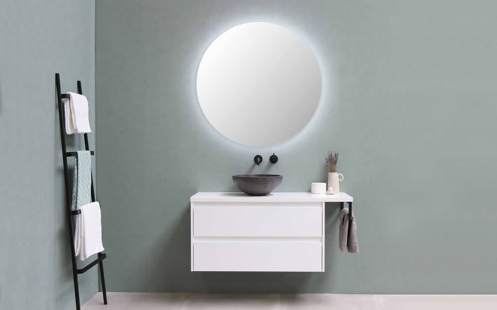 Back-lit mirrors and medicine cabinets