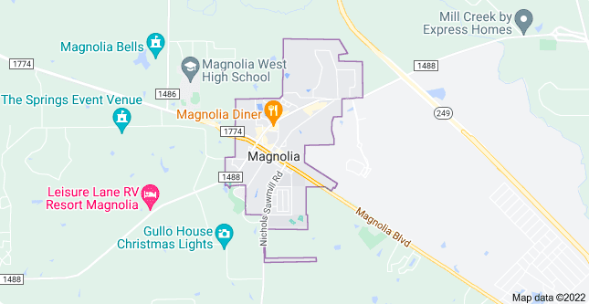 magnolia tx map