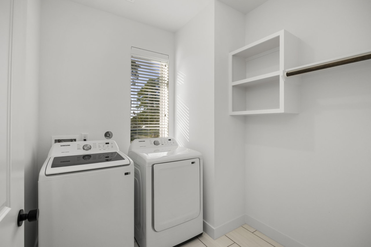 laundry room in a townhome 