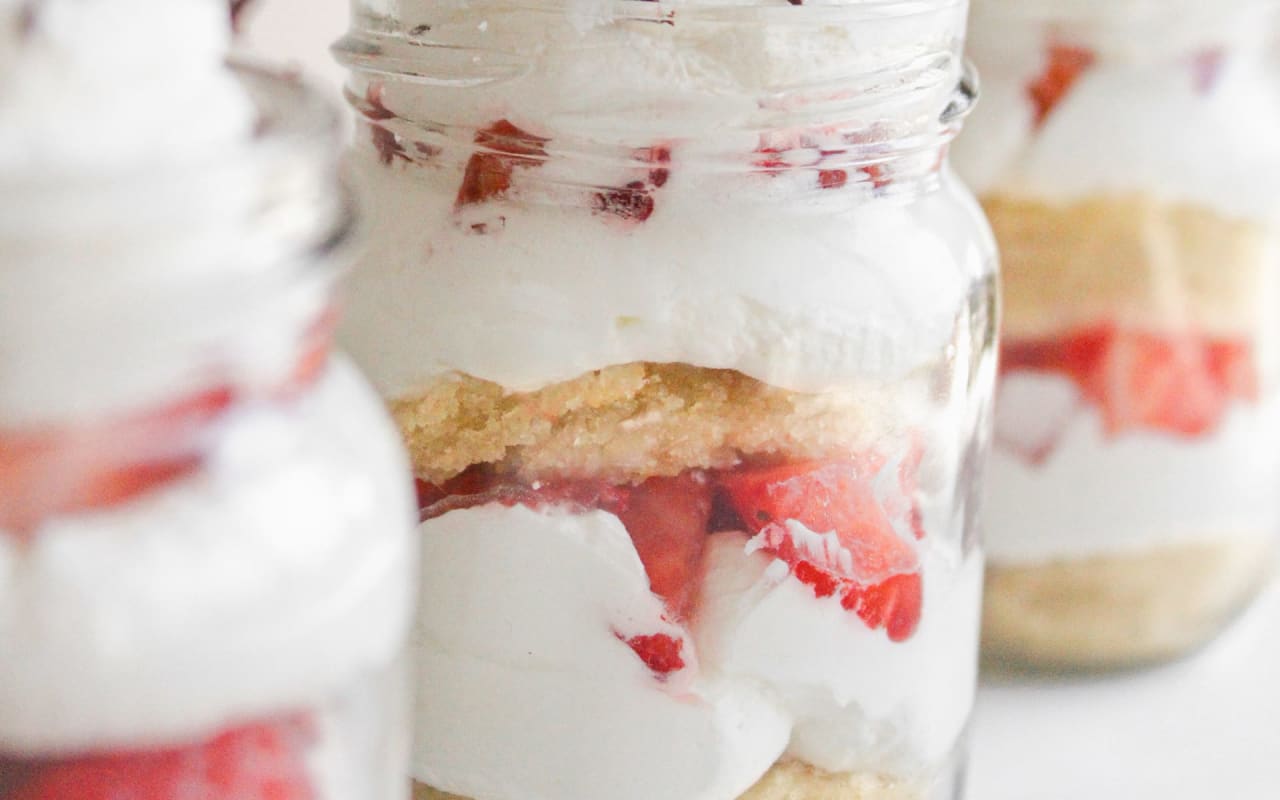 Cherry Curd Cheesecake in a Jar