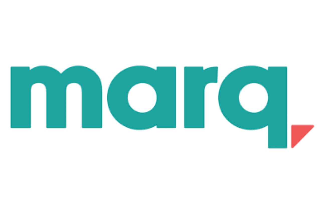 A logo for Marq, a design and brand management tool.