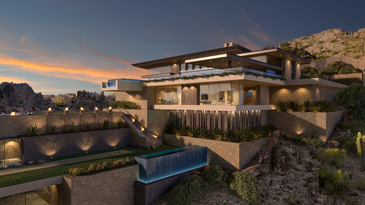 Hillside luxury modern estate in Paradise Valley