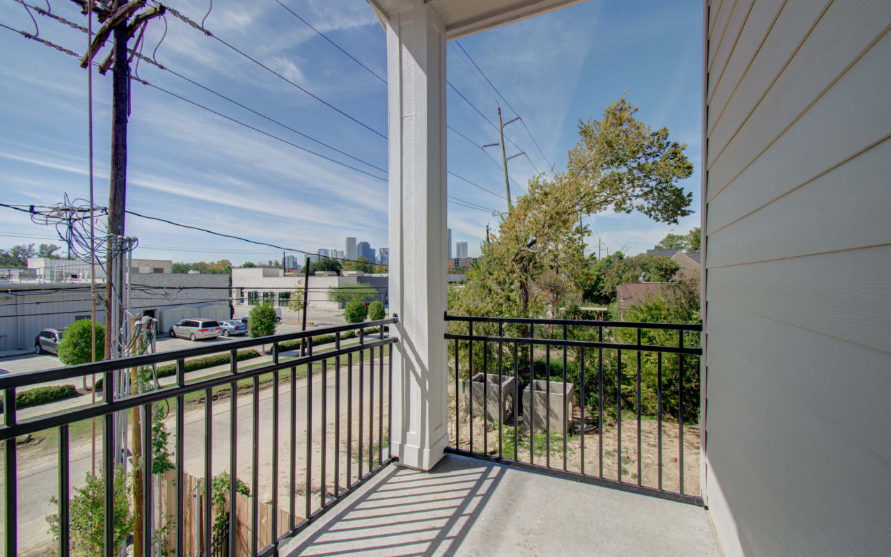 balcony view from a new townhome