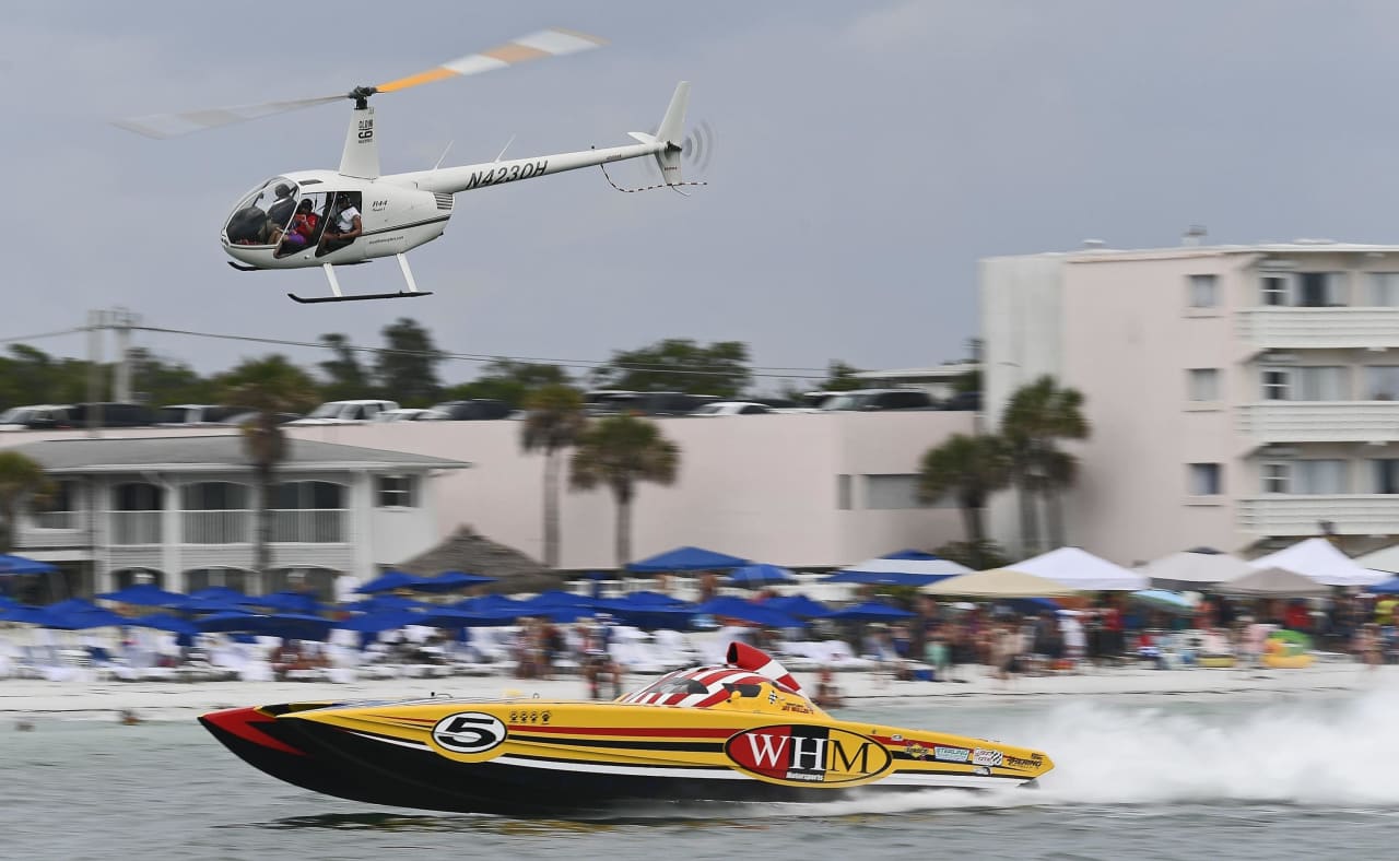 The Sarasota Powerboat Grand Prix Festival is a week-long surrounding the Fourth of July.