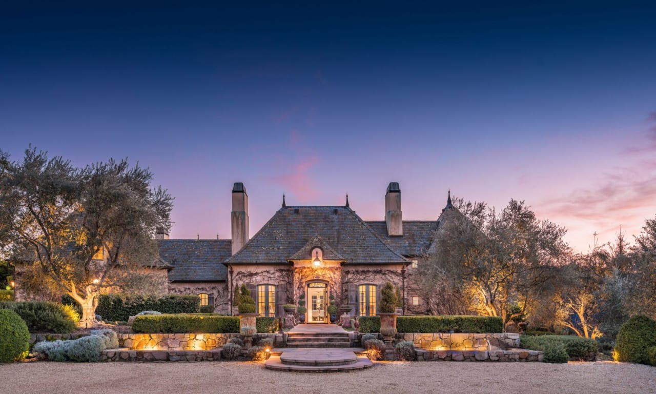 Expansive European Style Estate Above the Napa Vineyards