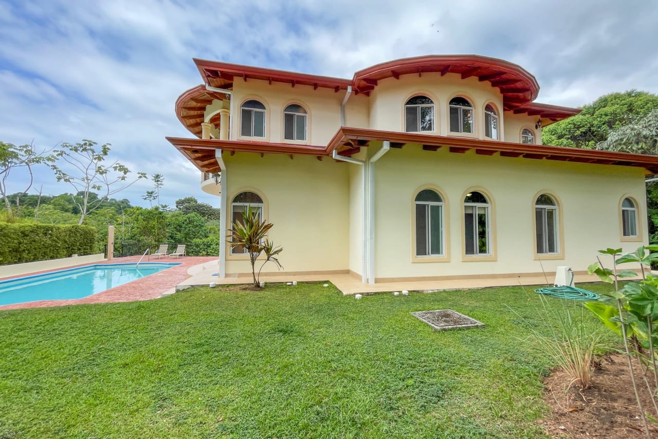 Classic Spanish Colonial Style 3-Bedroom Home Jungle View Home With Solid Construction In A Desirable Gated Community In Ojochal Costa Rica