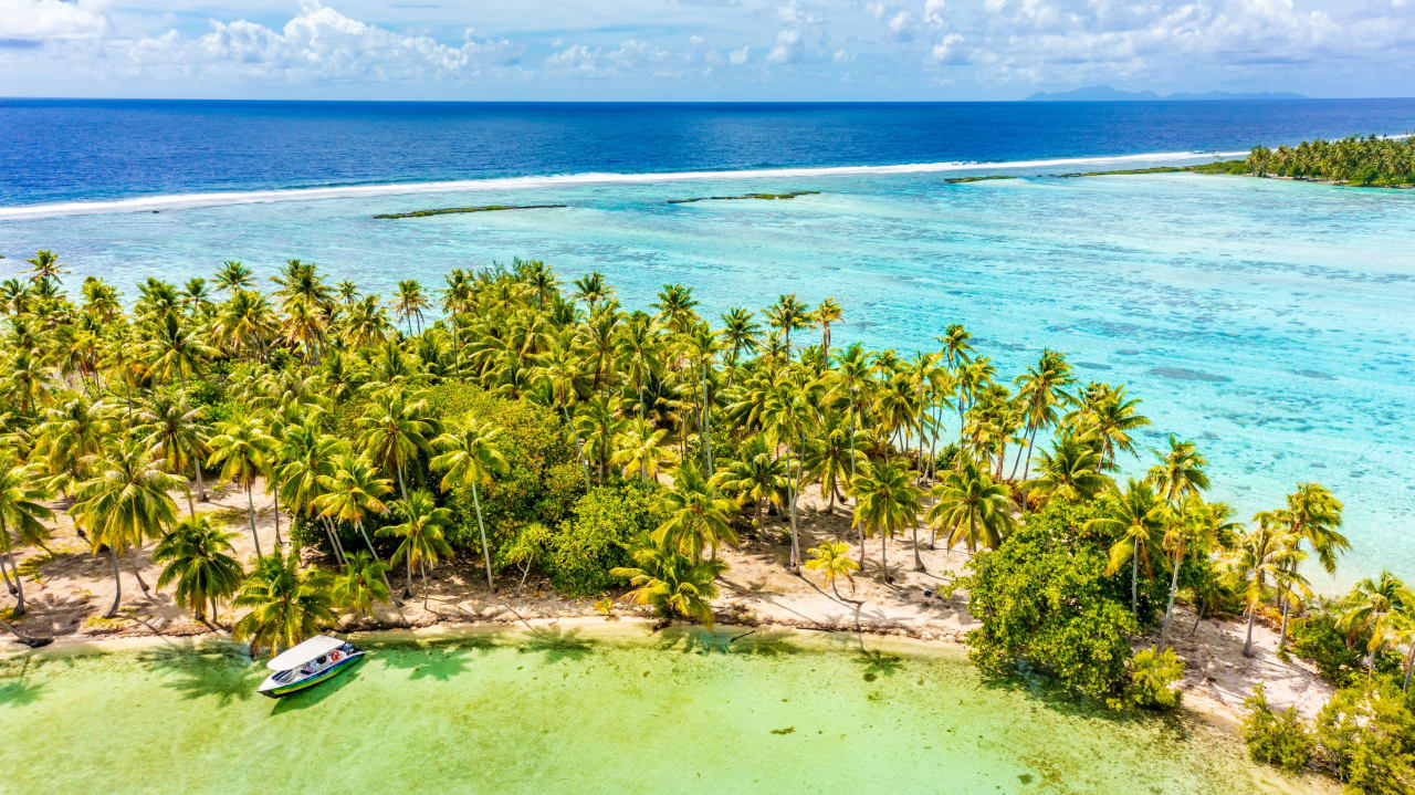 Bora Bora Adjacent French Polynesian Island in the South Pacific 