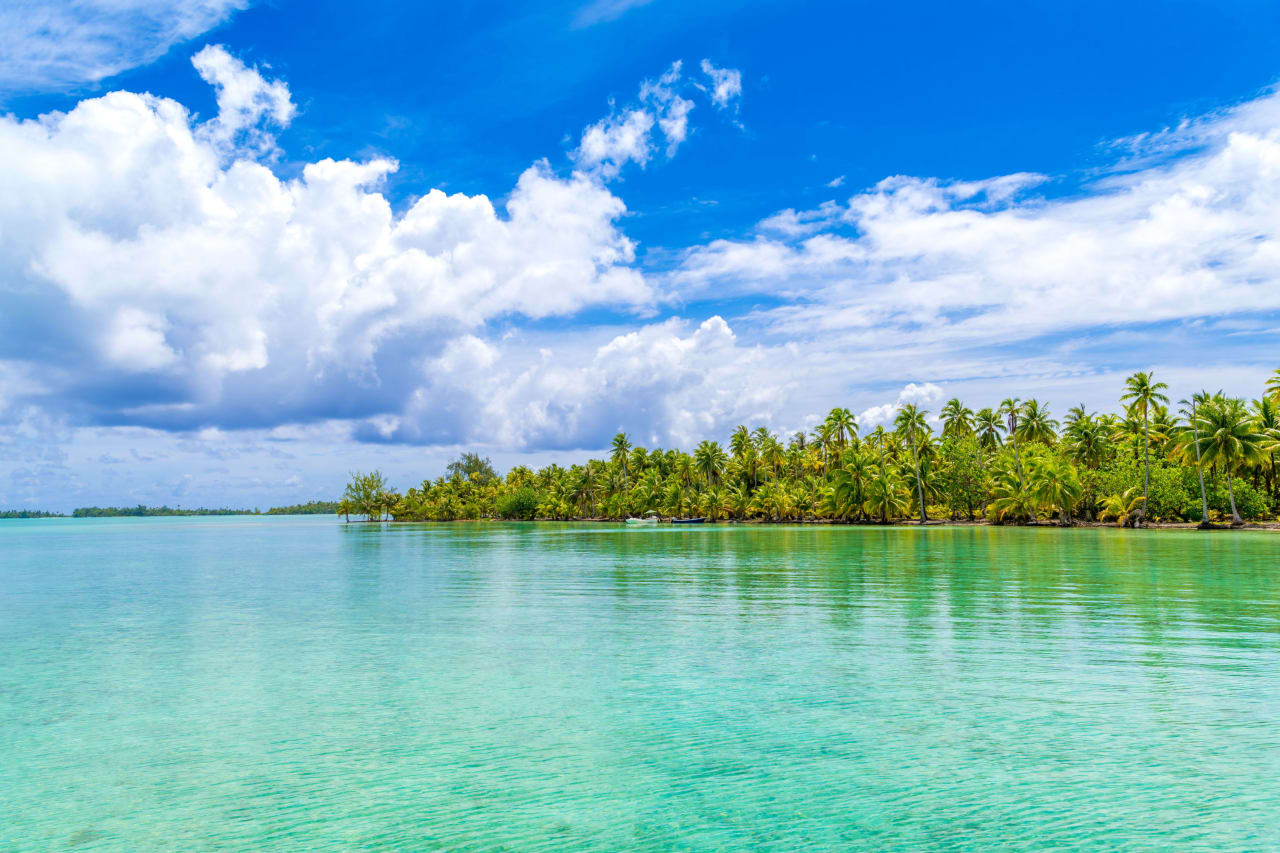 Bora Bora Adjacent French Polynesian Island in the South Pacific 